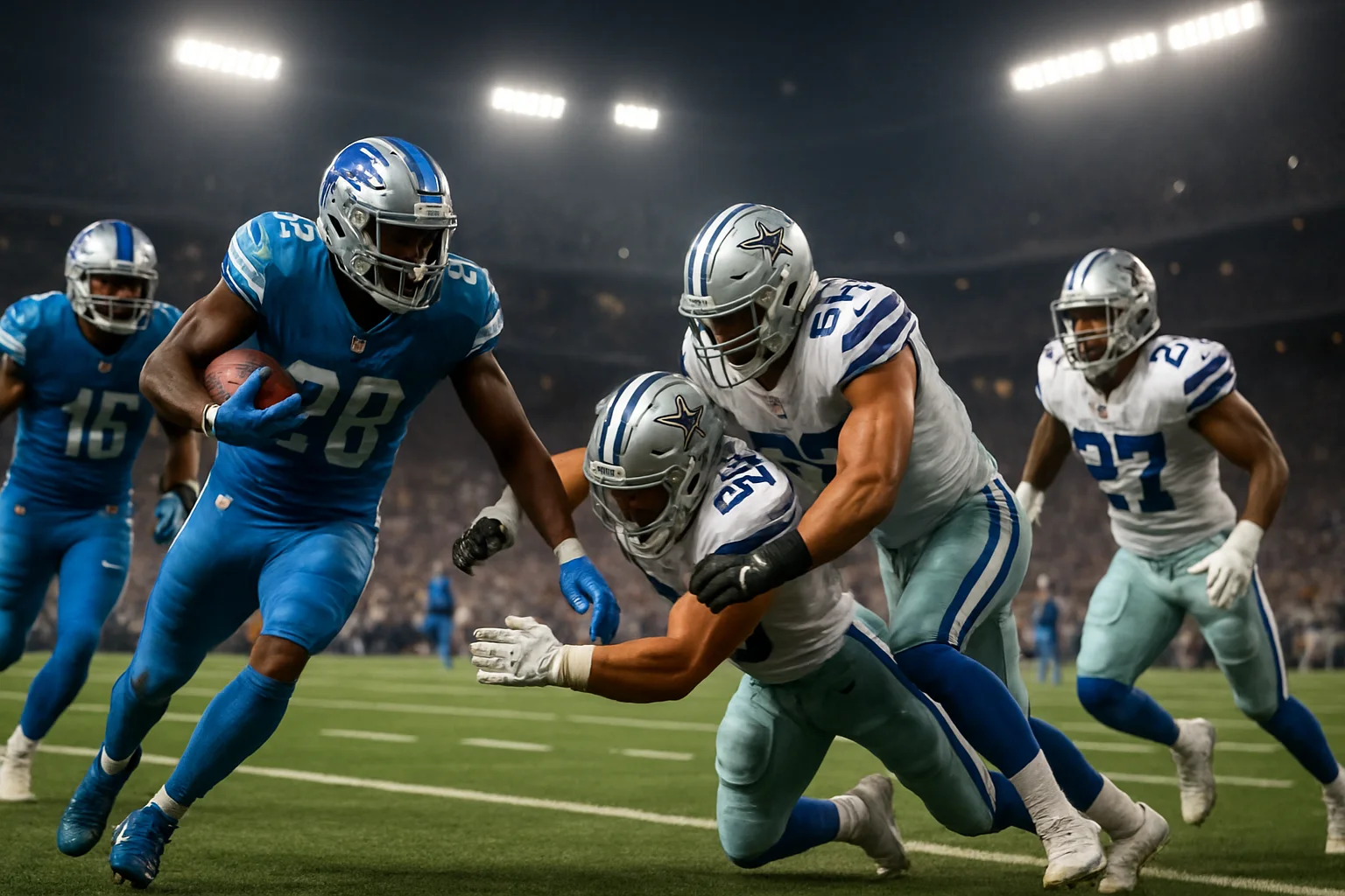 Detroit Lions vs Dallas Cowboys Match Player Stats